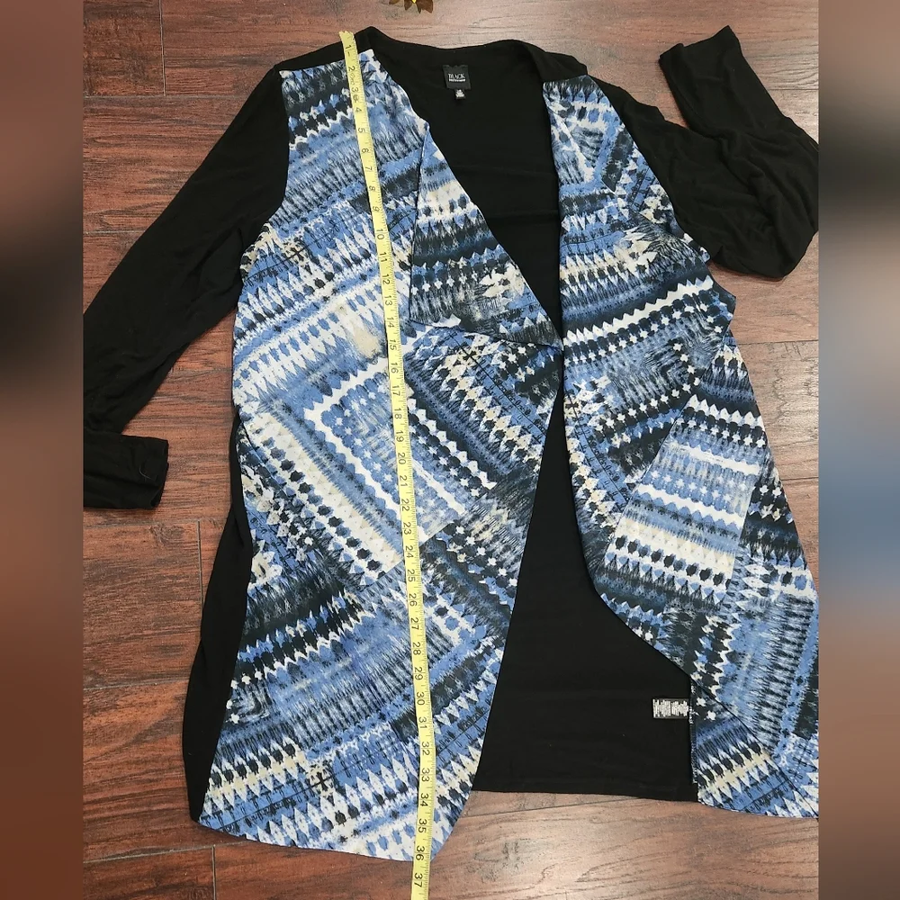 Black SAKS FIFTH AVENUE Blue Geometric Patterned Vest 💙